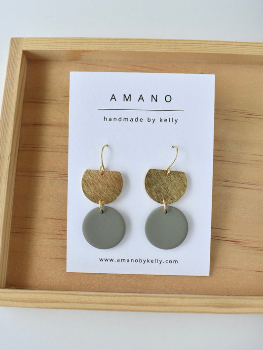 London - Sage Clay Earrings