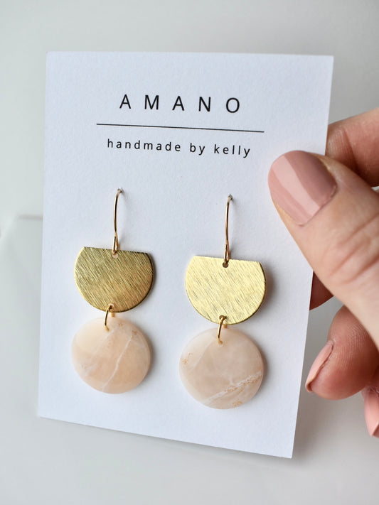 London - Marble Clay Earrings